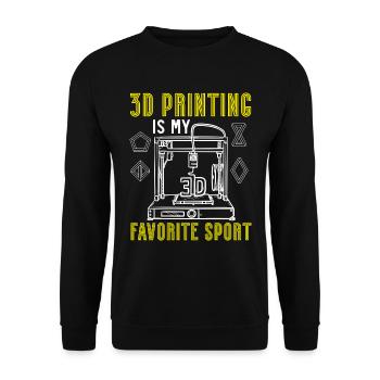 3D-Drucken ist mein Lieblingssport Machinist - Unisex Pullover - Schwarz - Vorne - Alina (178cm) & Michal (187cm)