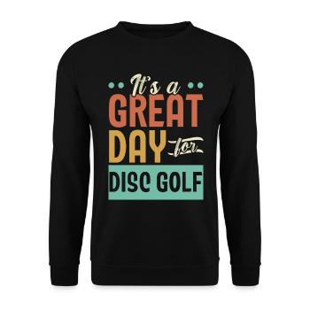 Es ist ein großartiger Tag für Disc Golf Recreatio - Unisex Pullover - Schwarz - Vorne - Alina (178cm) & Michal (187cm)