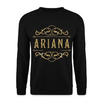 Ariana gold - Unisex Pullover - Schwarz - Vorne - Alina (178cm) & Michal (187cm)