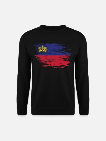 Liechtenstein Flagge used - Unisex Pullover - Schwarz