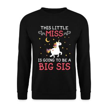 Dieses Mädchen Wird Zur Großen Schwester - Unisex Pullover - Schwarz - Vorne - Alina (178cm) & Michal (187cm)