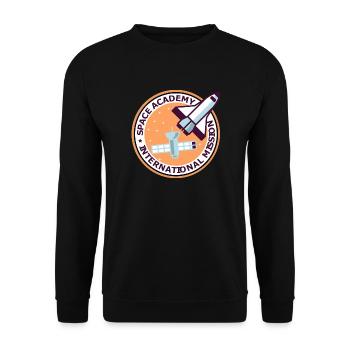 Space Academy International Vintage Farbe - Unisex Pullover - Schwarz - Vorne - Alina (178cm) & Michal (187cm)