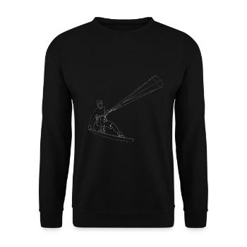 Rasantes Landboarding Küstenwind - Unisex Pullover - Schwarz - Vorne - Alina (178cm) & Michal (187cm)