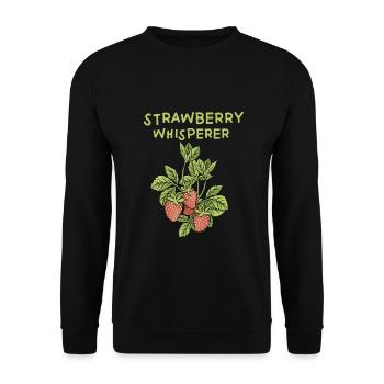 Erdbeeren Flüsterer - Unisex Pullover - Schwarz - Vorne - Alina (178cm) & Michal (187cm)