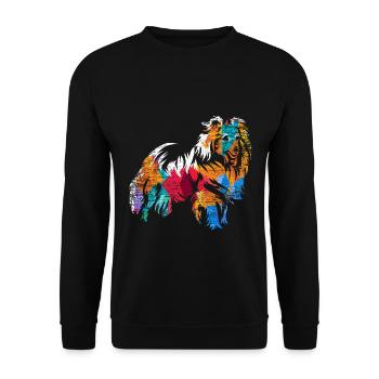 Flinker Shetland Hütehundesport - Unisex Pullover - Schwarz - Vorne - Alina (178cm) & Michal (187cm)
