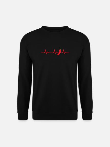 Chilli Herzschlag Ekg - Unisex Pullover - Schwarz