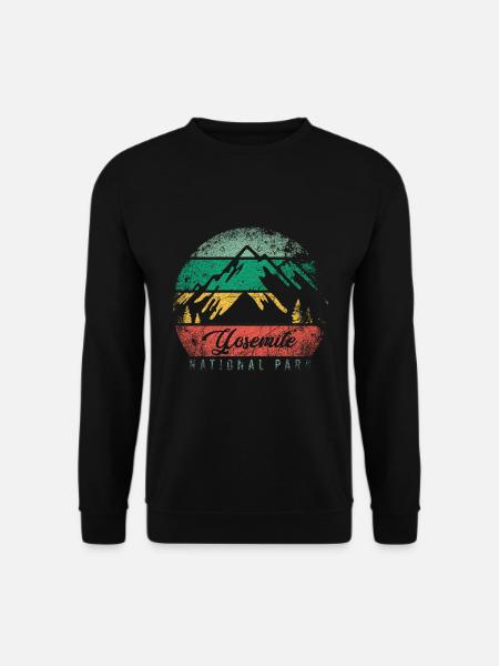 Yosemite National Park USA US Nationalpark Vintage - Unisex Pullover - Schwarz