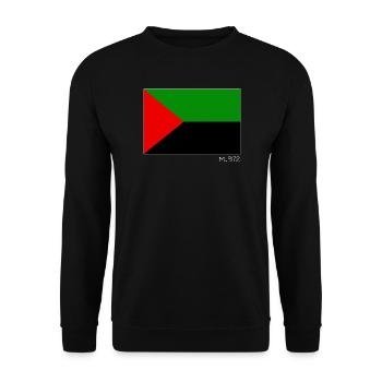 Flagge M.972 (weiß) - Unisex Pullover - Schwarz - Vorne - Alina (178cm) & Michal (187cm)