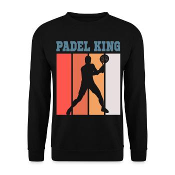 Padel Padelspieler Padeltennis Paddle Padeltrainer - Unisex Pullover - Schwarz - Vorne - Alina (178cm) & Michal (187cm)