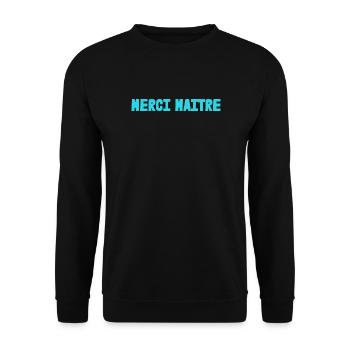 MEISTER. VIELEN DANK. DANKE, MEISTER. MEISTER. MEISTER-GESCHENK - Unisex Pullover - Schwarz - Vorne - Alina (178cm) & Michal (187cm)