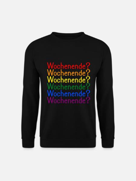Wochenende Regenbogen LGBT - Unisex Pullover - Schwarz
