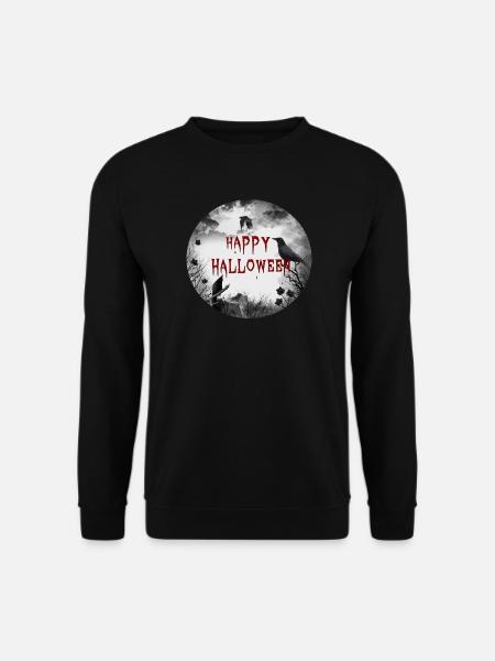 happy halloween crows - Unisex Pullover - Schwarz