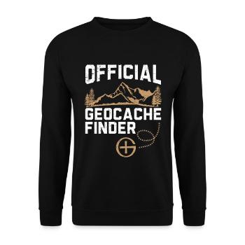 Offizieller Geocache-Finder Geocacher Geocaching - Unisex Pullover - Schwarz - Vorne - Alina (178cm) & Michal (187cm)