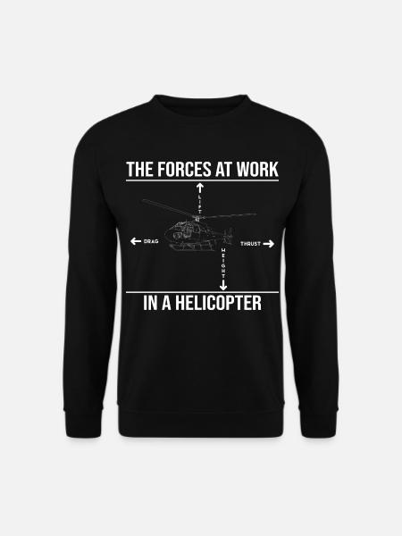 Fliehkäfte Helicopter - Unisex Pullover - Schwarz