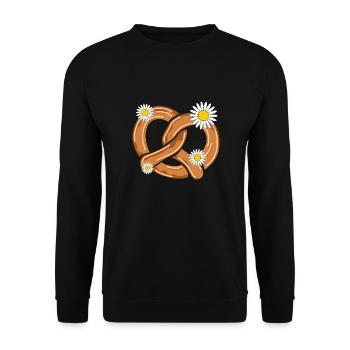Bretzel Pretzel - Unisex Pullover - Schwarz - Vorne - Alina (178cm) & Michal (187cm)