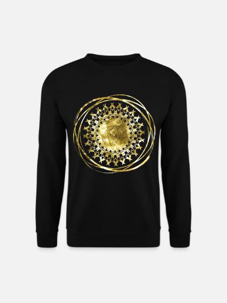 Mandala gold - Unisex Pullover - Schwarz