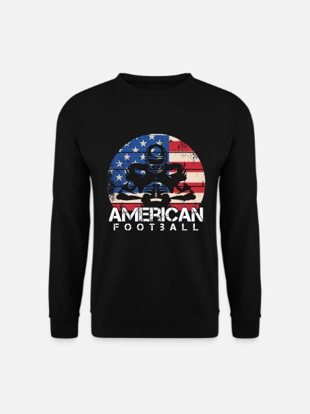 Football USA Footballer Team Footballmannschaft - Unisex Pullover - Schwarz