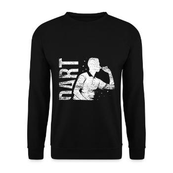 Flinker Dartspieler Vereinspokal - Unisex Pullover - Schwarz - Vorne - Alina (178cm) & Michal (187cm)