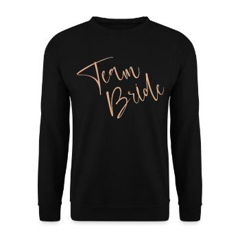 Team Bride - Unisex Pullover - Schwarz - Vorne - Alina (178cm) & Michal (187cm)