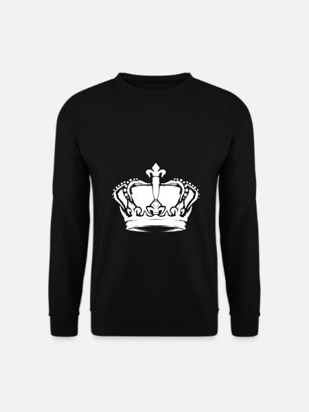 Weiße Krone Queen Partnerlook Damen - Unisex Pullover - Schwarz