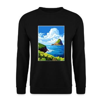 Fernando De Noronha Brasilien Poste Reiseposter - Unisex Pullover - Schwarz - Vorne - Alina (178cm) & Michal (187cm)
