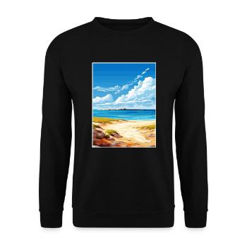 Ningaloo Marine Park Vintage Reiseposter WPA Kunst - Unisex Pullover - Schwarz - Vorne - Alina (178cm) & Michal (187cm)