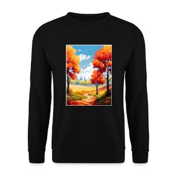 Adelaide Hills Australien Vintage Reiseposter WPA - Unisex Pullover - Schwarz - Vorne - Alina (178cm) & Michal (187cm)