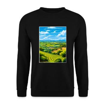 Adelaide Hills Australien Vintage Reiseposter WPA - Unisex Pullover - Schwarz - Vorne - Alina (178cm) & Michal (187cm)