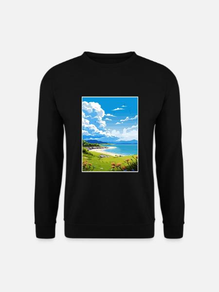 Pegasus Bay Baygift Neuseeland Reiseposter - Unisex Pullover - Schwarz