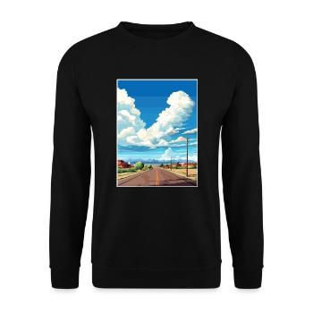 Hurrikan Utah Vintage Reiseposter WPA Souvenir - Unisex Pullover - Schwarz - Vorne - Alina (178cm) & Michal (187cm)