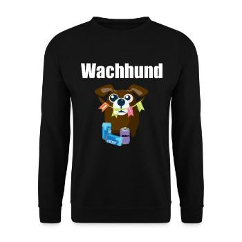Wachhund - Ich liebe Energy Drinks Party Hund - Unisex Pullover - Schwarz - Vorne - Alina (178cm) & Michal (187cm)