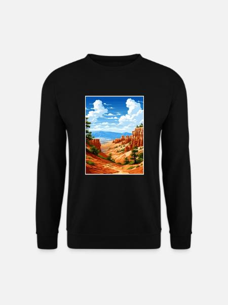 Bryce Canyon Nationalpark Vintage Reiseposter - Unisex Pullover - Schwarz