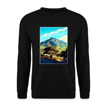 Mount Diablo State Park Kalifornien Reiseposter - Unisex Pullover - Schwarz - Vorne - Alina (178cm) & Michal (187cm)