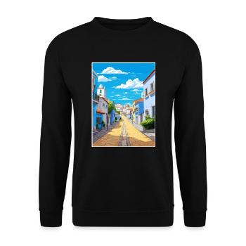 Vila Franca de Xira Portugal Vintage Reiseposter - Unisex Pullover - Schwarz - Vorne - Alina (178cm) & Michal (187cm)