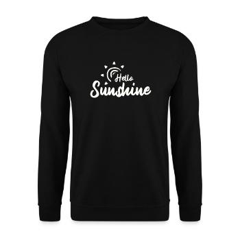 Hello Sunshine - Unisex Pullover - Schwarz - Vorne - Alina (178cm) & Michal (187cm)