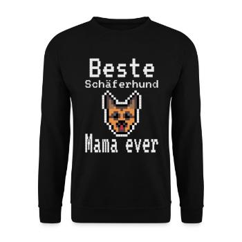 Beste Schäferhund Mama ever - Unisex Pullover - Schwarz - Vorne - Alina (178cm) & Michal (187cm)