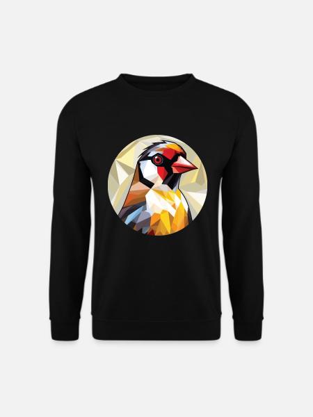 Stieglitz Bunte Aquarell Tier Illustration - Unisex Pullover - Schwarz
