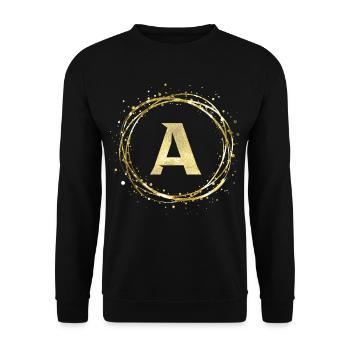 A - Unisex Pullover - Schwarz - Vorne - Alina (178cm) & Michal (187cm)