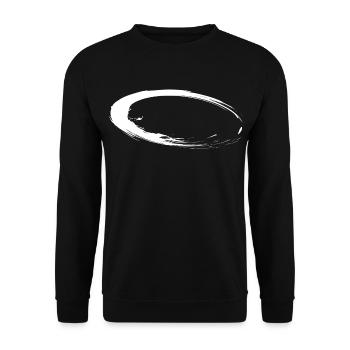 Kreis liegend Kreis Design Form in Weiß Vektor Neu - Unisex Pullover - Schwarz - Vorne - Alina (178cm) & Michal (187cm)