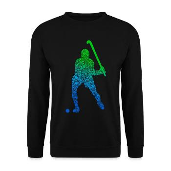 Hockeyspieler Feldhockey Kinder Jungen Hockey - Unisex Pullover - Schwarz - Vorne - Alina (178cm) & Michal (187cm)