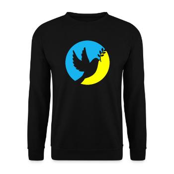 Peace & freedom for the Ukraine - Unisex Pullover - Schwarz - Vorne - Alina (178cm) & Michal (187cm)