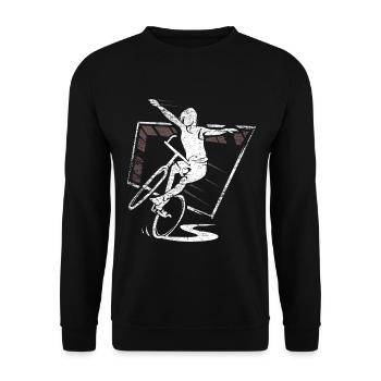 Graziler Kunstradfahrer Wettkampf - Unisex Pullover - Schwarz - Vorne - Alina (178cm) & Michal (187cm)