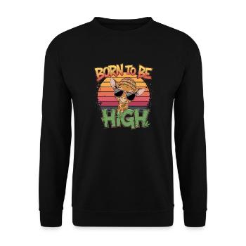 Born to be High - Unisex Pullover - Schwarz - Vorne - Alina (178cm) & Michal (187cm)