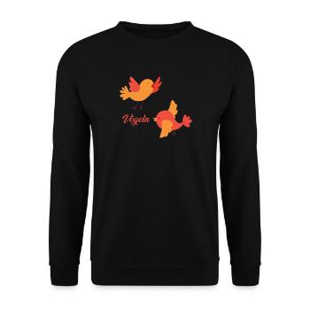 Vögeln - Unisex Pullover - Schwarz - Vorne - Alina (178cm) & Michal (187cm)
