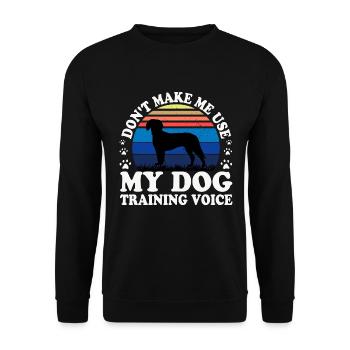 Deutsche Bracke Dog Love Silhouette Vintage Sunset - Unisex Pullover - Schwarz - Vorne - Alina (178cm) & Michal (187cm)