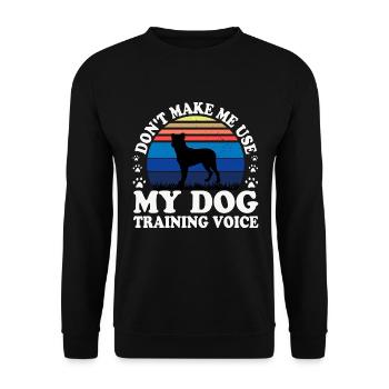 Cao Fila De Seo Miguel Hund Silhouette Retro Sonnenuntergang - Unisex Pullover - Schwarz - Vorne - Alina (178cm) & Michal (187cm)