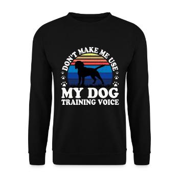Beagle Hundeliebhaber Silhouette Vintage Sonnenuntergang - Unisex Pullover - Schwarz - Vorne - Alina (178cm) & Michal (187cm)