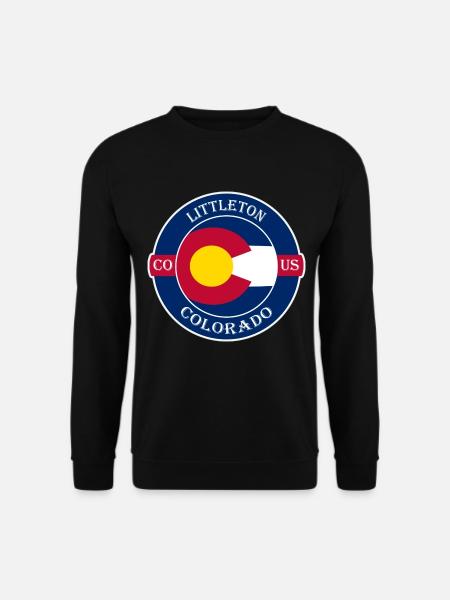 Littleton Colorado Flagge USA Reise Souvenir Abzeichen - Unisex Pullover - Schwarz