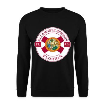 Altamonte Springs Florida Flagge USA Reisesouvenir - Unisex Pullover - Schwarz - Vorne - Alina (178cm) & Michal (187cm)