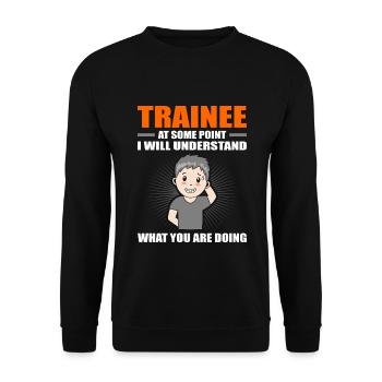 Trainee Gift - Unisex Pullover - Schwarz - Vorne - Alina (178cm) & Michal (187cm)